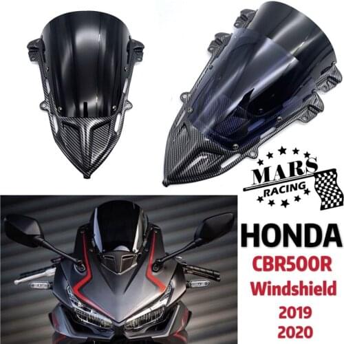 Motorcycle Sports Racing Double Bubble Windshield WindScreen Deflector For HONDA CBR500R CBR500 R 2019 2020 CBR500-R '19-'2020