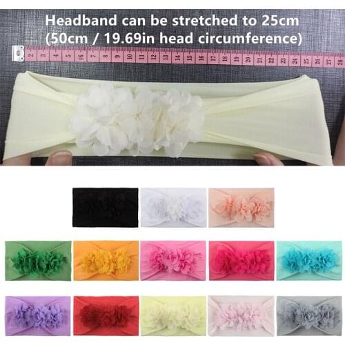 Elastic Baby Headband Cute Turban Chiffon Hair Bands For Baby Girls Newborn Toddler Colorful Hair Accessories Hairband Dropship