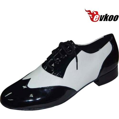 Evkoodance Closed Toe Modern Dance Shoes For Mans 2.5 Cm High Quality Genuine Leather Or Nubuck Evkoo-159