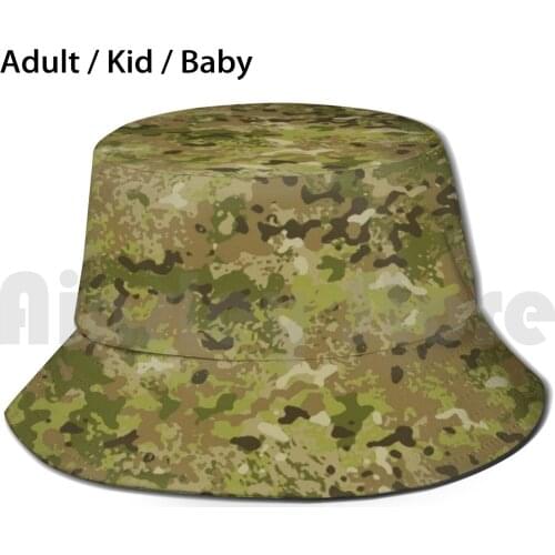 Forest And Woodland Camo Bucket Hat Adult kid baby Beach Sun Hats Forest And Woodland Camo Camouflage Camoflage Pattern