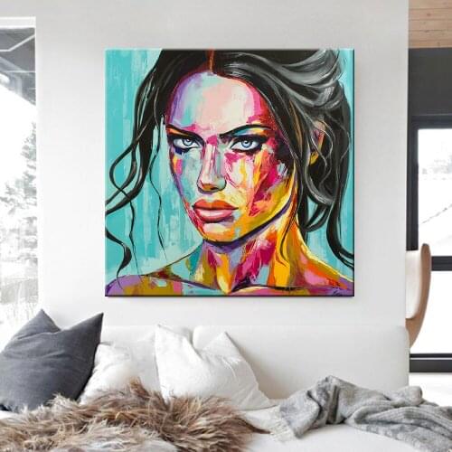 Graffiti Women Portrait Oil Painting Home Decor For Printed Canvas Decorative Wall Art Pictures Cuadros For Living Room Bedroom