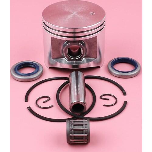 50mm Piston Ring Oil Seal Kit For Jonsered 2071 2171 CS2171 Chainsaw 503691271 w Needle Bearing Pin Circlip