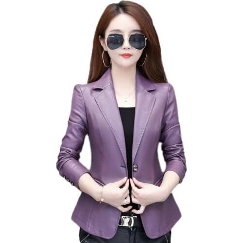 Large Size 3XL 4XL Motorcycle Leather Jacket Women Leather Coat 2020 New Womens Leather Jackets Female Leather Blazer Outerwear