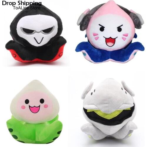 18cm Cute Game OW Stuffed Plush Doll D.VA DVA Genji Pachimari Onion Octopus Plush Toy Gift Cosplay Props Action Figure 4 Types