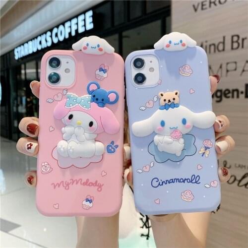 Lovely 3D Cartoon Animal Phone Case For Galaxy S8 S9 S10 S20 S21 FE Plus Cute Dog Soft Silicone Cover Samsung Note 10 20 Ultra