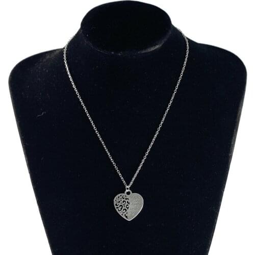 Moda mujer heart grandmother granddaughter mother and daughter gift letter necklace regalos para el dia de lamadre fete des mere