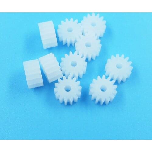 142A 142.5A 143A Gears Modulus 0.5 14 Teeth 2mm (tight) OD 8mm POM Plastic Gear Motor Toy Parts Accessories 10pcs/lot