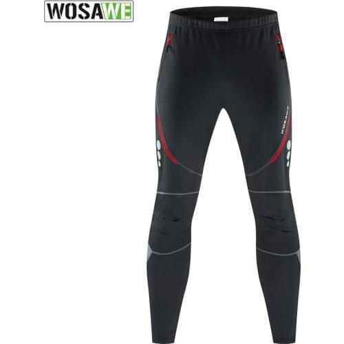 WOSAWE Motorcycle Winter Warm and Cold Mens Sports Climbing Pants Plus Velvet Windproof Cycling Suit Fishing Fitness Trousers