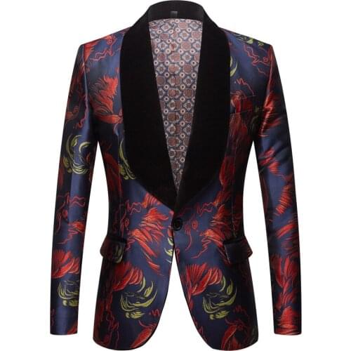 Mens jacquard Black-collar Suit Men Slim Fit Single Button SuitMen Wedding Groom Tuxedo Suits Costumes