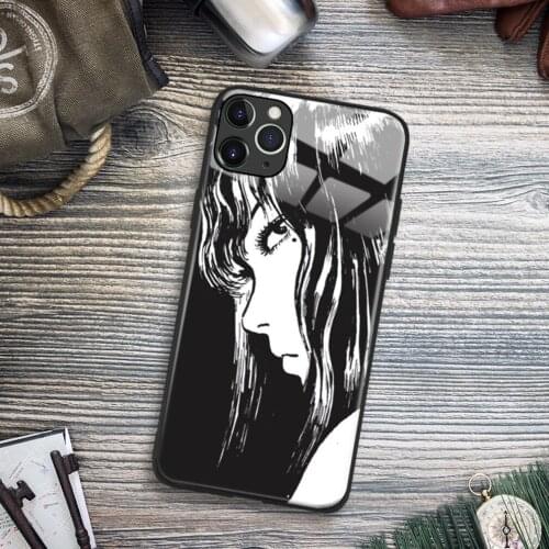 Junji Ito Tomie Kawakami Anime Manga Soft TPU Glass Phone Case for IPhone SE 6s 7 8 Plus X Xr Xs 11 12 Mini Pro Max Samsung