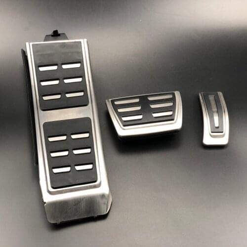 Stainless Steel Sport Foot Rest Fuel Brake Pedal Plate Cover Set For Audi A4 S4 A5 A6 S6 Q5 S5 A7 S7 C7 A8 S8 Car Accessories