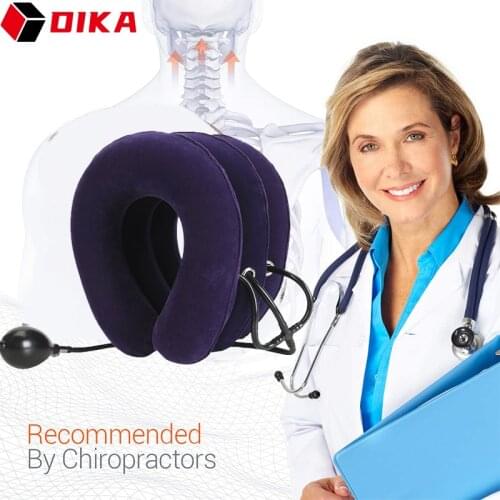 Neck Stretcher Inflatable Air Neck Traction Device Soft Neck Cervical Collar Pillow Pain Relief Stress Traction Collar Stretcher