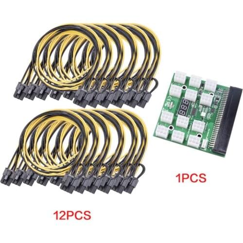 New Breakout Board For HP 750W/1200W GPU PSU Power Module Server Card Conversion 6Pin To 8Pin Cable For BTC Mining