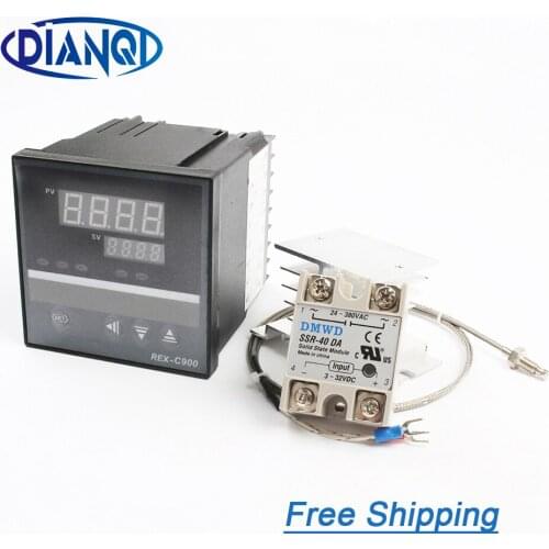 Temperature controller switch Rex C900 Rex solid state relay SSR relay Output Universal input K type PT 220V ~240V