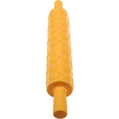 Fondant Ribbon Stripe Bow Cutter Roller Pin Sunflowers Embosser Becorating Cake Paste Dough Plastic Compact DIY Tool