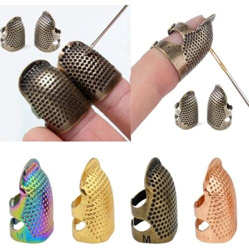 Retro Finger Protector Antique Thimble Ring Handworking Needle Thimble Needles Craft DIY Household Sewing Tools Accessories