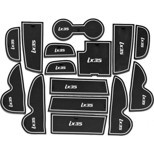 Non-slip mat Interior door pad cup mat for Hyundai ix35 2013-2017,15pcs/lot,car styling, auto accessories