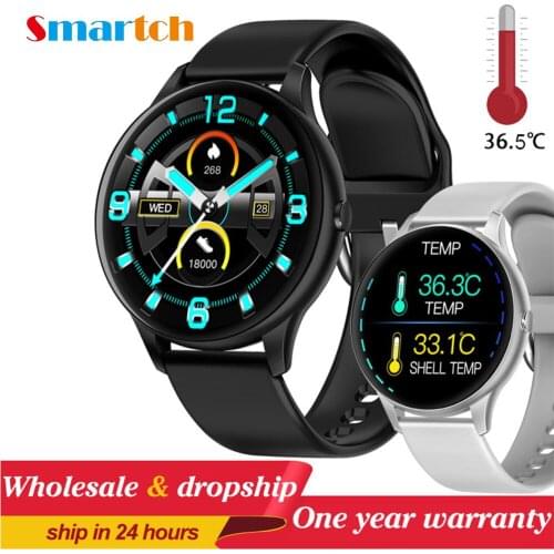 Thermometer Smartwatch Waterproof Blood Pressure Sport Modes Women Bracelet Body Temperature Smart Watch Band For Android IOS