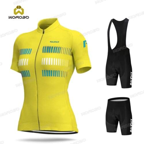 Women Cycling Bib Shorts Bike Jersey Kit 2021 Summer Racing Bicycle Clothes Ropa Ciclismo Cycling Clothing Set MTB Sportsuit
