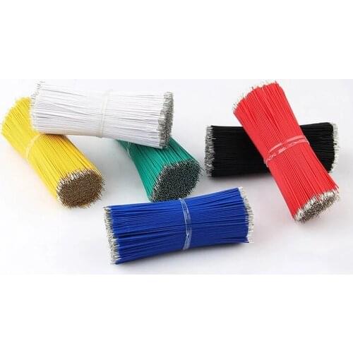 100pcs 10cm 200 mm 24AWG Colors Double Tinned Tin Plated Electronic Copper Wire Jumper Wire Cable Easy to Welding