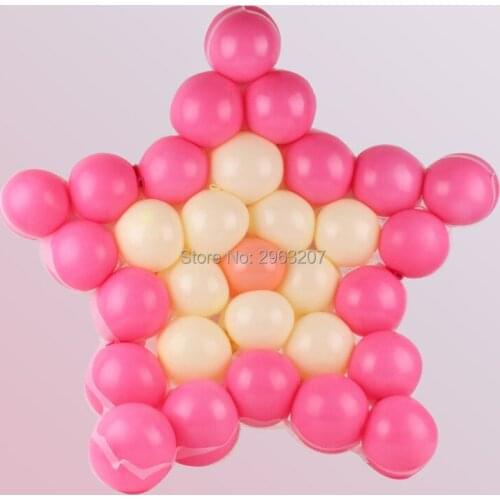 100pcs Five Pointed Star Shape Mesh Party Balloons Grids Wedding Birthday Party Background Wall Decoration ZA6970