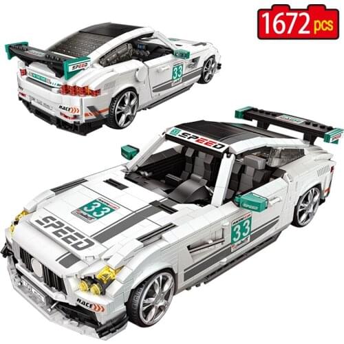 1672pcs City Mini Technical Supercar Sports Car Model Building Blocks Mechanical Racing Vehicle Bricks Toys For Boys