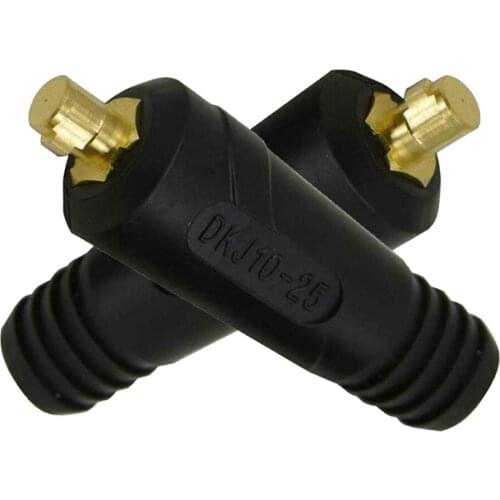 2Pcs Solder Welding Cable Connector TIG Joint Dinse Plug Plasma Cutting Machine DKJ10-25 200Amp Welding Cable Board Connectors