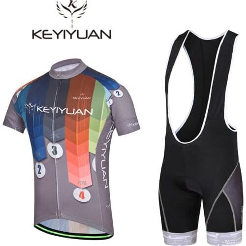 2018 men KEYIYUAN Leaderboard cycling clothing cycling Jersey Jersey Probike upper garment cycling jacket set