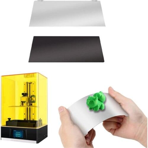 3D Printer SLA/DLP Light Curing Magnetic Steel Film 202x128mm Spring Steel Plate Platform Panel Printer Accessories
