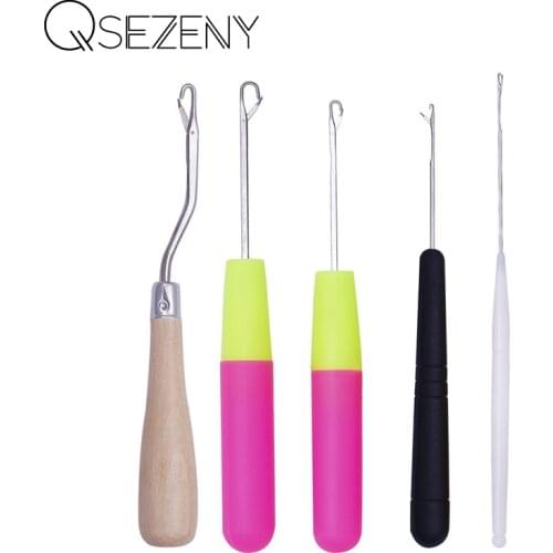 5pcs / Set Plastic Crochet Braided Needle Hook Hair Fabric Dreadlock Crafts