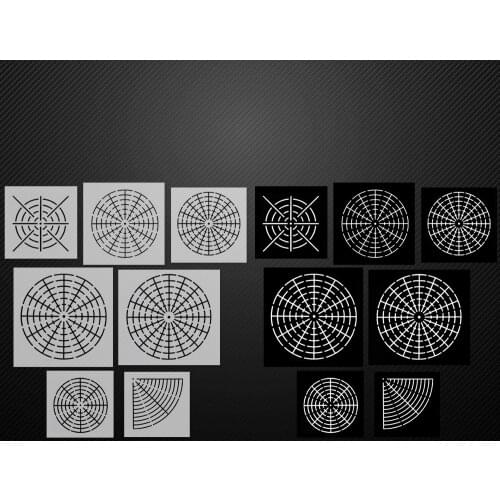 7PCS Assorted Style Mandala Dotting Painting Stencils Templates Tools with Black Cardboards for Wood Rocks Fabrics Wall Art