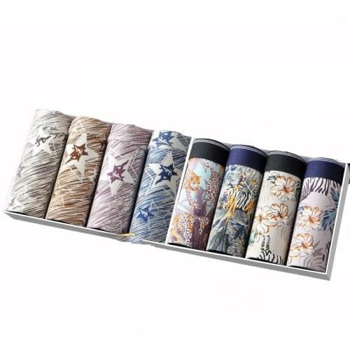 8pcs Male Panties Cotton Mens Underwear Boxers Breathable Sexy Man Boxer Solid Underpants Comfortable Plus Size Shorts Lot