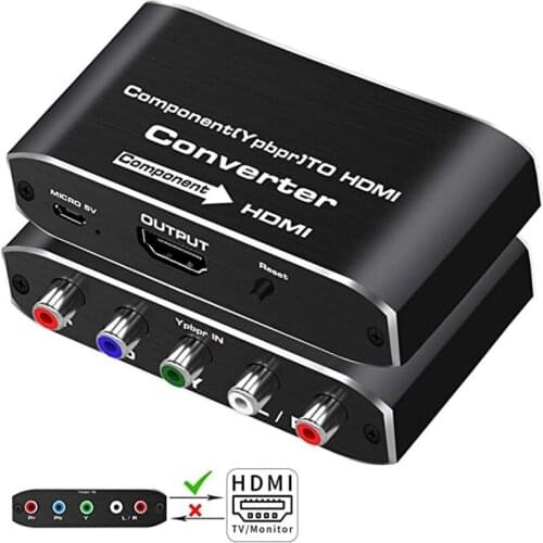 YPbPr To HDMI-compatible 4K 60Hz Video Audio Converter Adapter For DVD PSP Xbox PS2 to HDTV Monitor 5RCA RGB To HDMI-compatible