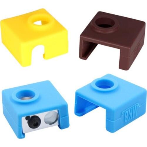 3D Printer Parts MK7 MK8 MK9 Protective Silicone Sock Cover Case+Heater Block for Extruder Hot End CR10/10S Tronxy X3 Print Head