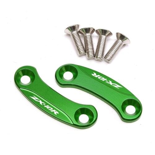 For Kawasaki ZX-10R ZX10R 2016-2021 Motorcycle CNC Windscreen Windshield Mirror Hole Cap Driven Mirror Eliminators Cover