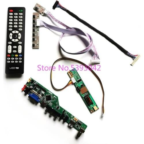 For LP154W01(TL)(B5)/(TL)(B6)/(TL)(B7)/(TL)(C1)/(TL)(C5) VGA LVDS 30-Pin 1CCFL 1280*800 TV analog Remote control board kit
