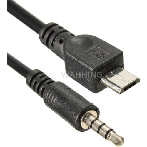 2pcs 5Pin Micro USB to 3.5mm Audio Cable Adapter Cord Car AUX Micro USB Cable Jack for Computer Phone Charging Data Cable HY1398