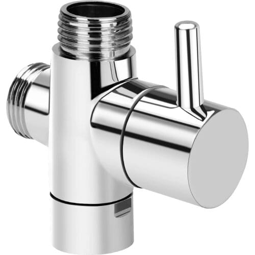 Faucet Cartridges Chrome Shower Head Arm Diverter with Sealing Ring Three Function Switch Adapter replace Bathroom accessories