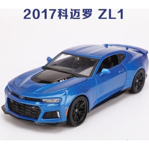 1:24 high simulation 2017 Chevrolet Camaro ZL1 alloy car model gift ornaments for children gifts