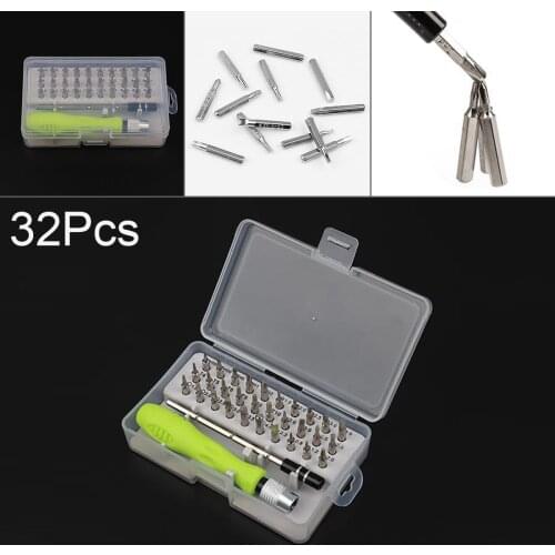 32 in 1 Screwdriver Set Bit Set Precision Screwdriver Handle Kits Magnetic Drill Screws Hand Tools for Household Repair Tools