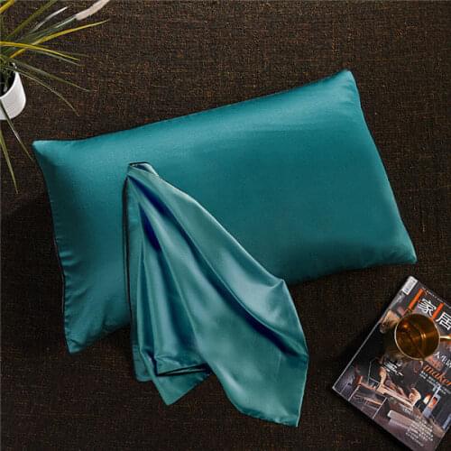 2PC 100% Nature Mulberry Silk Pillowcase Custom Pillow Case Silk Satin Pillowcase for Healthy Standard Queen King Multicolor