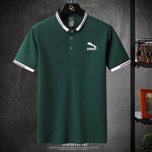 New 2021 Summer Mens Short Sleeve T-shirt Men Popular Logo Polo Shirt Pure Cotton Slim Casual Shirt Tops Dropshipping