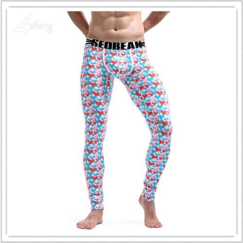 New Brand Mens Warm Long Johns Clothes Men Sexy Low Waist Cotton Slim Hip Leggings Tight Pants Male Body Long Pants Underwear