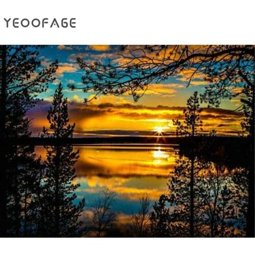 Full Square 5D DIY Diamond Painting Sunrise scenery, Picture Diamond Embroidery,Cross Stitch,diamond Mosaic,stickers,home decor