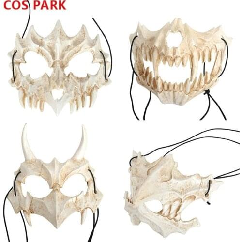 Half-face Mask Yakuza Tengu Filming Props Dragon God Tiger Makeover Japan Halloween Shadowkhan Cosplay Two-dimension Stuff