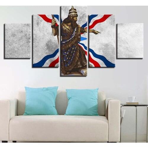 Portrait of ancient king leader 5 pcs Modern Home Wall Decor Canvas Picture Art HD Print Painting On Canvas for Living Room