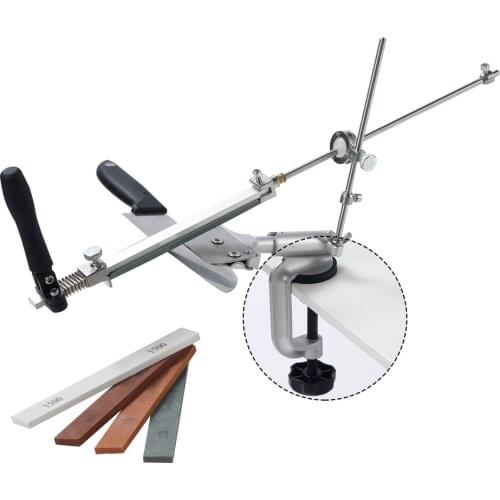 Professional Kitchen Knife Sharpener Iron Steel Fixed Angle with Stones 360 Degree Flip Constant Angle Grinding Tools Grinder