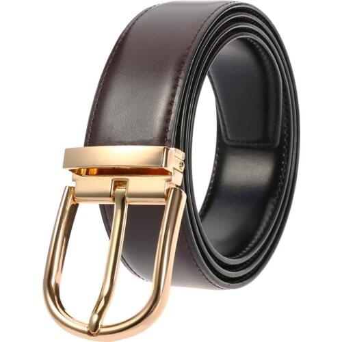 Luxury Brand Designer Belts Men Good Quality Male Casual Genuine Real Leather Pin Buckle Strap for Jeans Black Brown