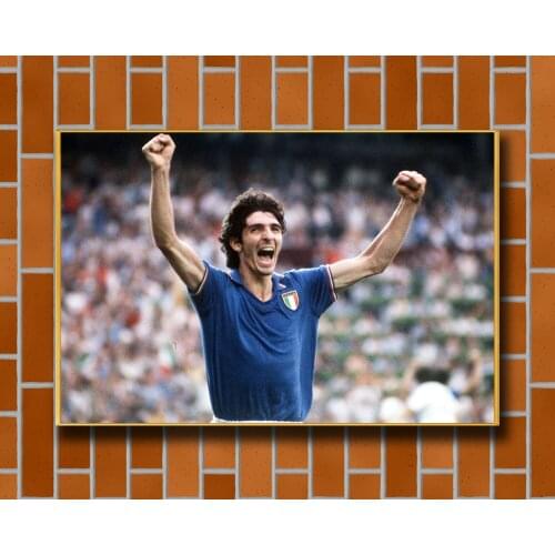 Silk Poster Home Decoration Paolo Rossi Italy Legend Great Footballer Star (9) Wall Art Christmas Gift