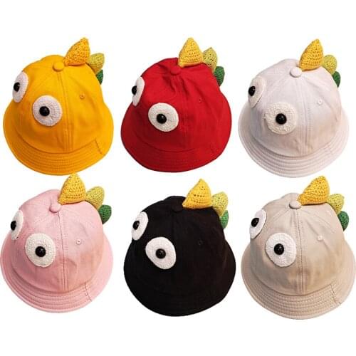 Childrens Hat Spring Summer Flat Top Bucket Hats Cap Wearable Both Sides Hat Sun-protection Hat